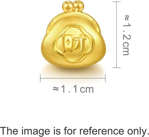 Sang Sang Sang 999 24K Solid Gold Cute Citen Mini Mini Chinese Fortune-Attracting Wallet Bracelet for Women & Men 17cm 95930c in Saudi Arabia