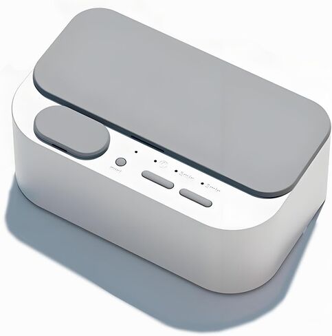 Contact Lens Cleaner, Ultrasonic Jewelry Cleaner, Portable Ultrasonic Contact Lens Cleaning Machine, Ultrasonic Cleaner Machine for Jewelry, Eyeglasses, Rings, Watch Strap, Dual Cleaning Modes - Gray in Saudi Arabia