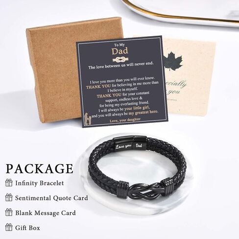 Mens Boys Leather Bracelet Gifts for Son Brother Grandson Nephew Husband Dad Uncle, Love You Infinity Bracelets Jewelry Christmas Valentines Day Birthday Graduation Gifts for Teen Boy Men Him in Saudi Arabia