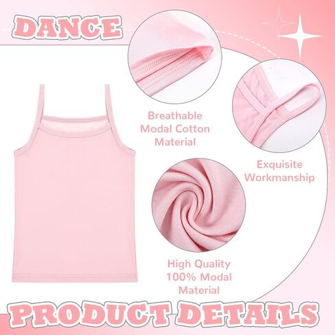 Hercicy 8 Packs Toddler Tank Tops Girls and Dance Shorts Toddler Sleeveless Strap Crop Gymnastics Yoga Shorts for Ballet in Saudi Arabia