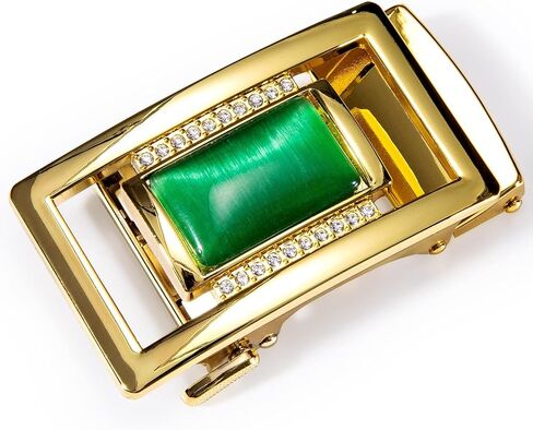 Barry.Wang Men Ratchet Belt Buckle,Genuine Leather Adjustable Casual 1 3/8" Party Prom Wedding Gift in Saudi Arabia