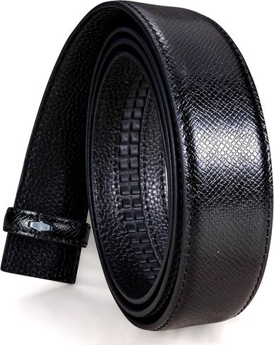 Barry.Wang Men Ratchet Belt Buckle,Genuine Leather Adjustable Casual 1 3/8" Party Prom Wedding Gift in Saudi Arabia