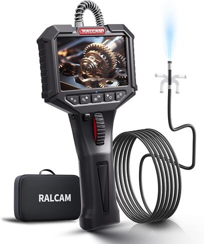 Ralcam المفصلي بوريسكوب، كاميرا المنظار ثنائي الاتجاه مع الضوء، كاميرا فحص 0.33 بوصة، 8 مصابيح LED قابلة للتعديل، كاميرا ثعبان مقاومة للزيت لميكانيكا الطائرات للسيارات، كابل شبه صلب 3.3 قدم in Kuwait