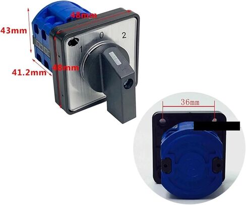 مفتاح تغيير الكاميرا الدوارة 660V 20A الكهربائية 3 الموضع 8 المحطات تتحكم في الطاقة المزدوجة على LW26-20/2 in Kuwait