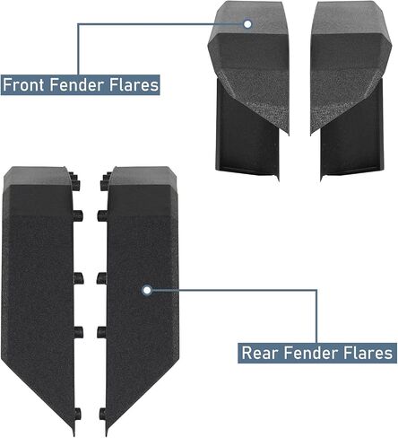 Hoke Road المحسّن مشاعل Flate Fender Frender Fronts and الخلفية لعام 2007-2018 Jeep Wrangler JK 2/4 DOORS in Kuwait