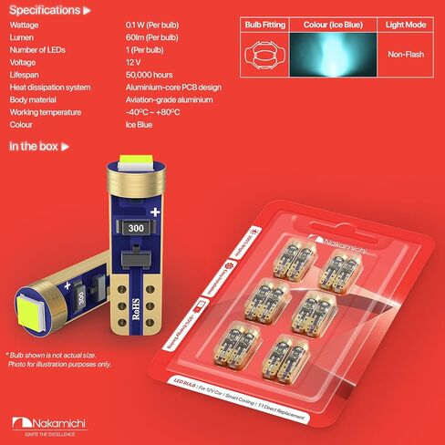 Nakamichi T5 W2W LED Bulb 37 74 2721 for PC74 PC37 Socket, Extremely Bright 12V 2016 SMD Chip Dashboard Instrument Panel Gauge Cluster Control Indicator Interior Light Lamp (Emerald Green, Pack of 12) in Saudi Arabia