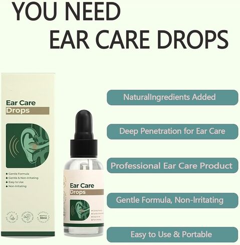 Ear Care Drops – Gentle Formula to Relieve Tinnitus by Unblocking Secretions | Easy-to-Use & Portable Ear Drops for Daily Use in Saudi Arabia