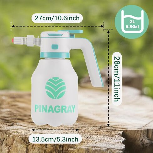 2L/0.5Gallon Electric Foam Prayer - رشاشات قابلة لإعادة الشحن مع فوهتين ، وشحن النوع C ، ووقت تشغيل لمدة ساعة لغسيل السيارات ، والبستنة وتنظيف المنزل in Saudi Arabia