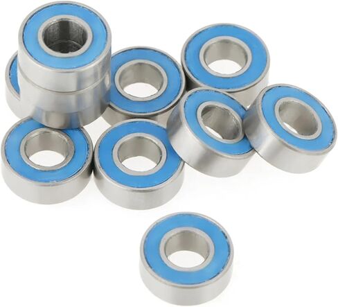 MR115-2RS Sealed Ball Bearings, Blue Metal Double Rubber Sealed, Precision Design (10pcs 5 * 11 * 4mm) in Saudi Arabia