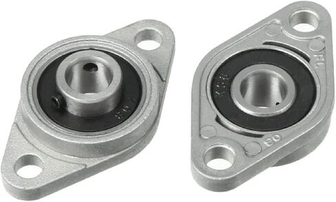 Zinc Alloy Pillow Block Bearing, Rhombic Design, Linear Shaft Insert, Silver, Industrial Mounting Hardware (10Pcs KFL001 12MM) in Saudi Arabia