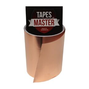Tapes Master 4" x 10ft - 1 Mil Copper Foil Tapes - Copper Conductive Adhesive Tapes for Guitar Cavity Shielding Gardening, Soldering Jewelry, Art Crafts