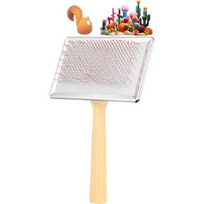 قطعة واحدة من بطاقات الصوف، أداة تمشيط صوف بإبرة صوف كبيرة، أداة تمشيط مع مقبض من الخشب الصلب للكلاب والقطط والحيوانات الأليفة، مشروع أدوات مستلزمات النسيج الدوارة in Kuwait