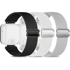3 Pack Stretchy Nylon Compatible with Gizmo Watch Adventrue 3 3 2 1/Gabb Watch 3e 3 2 1/SyncUP & Cosmo JrTrack 5/4/3/2 SE/2/JrTrack Band, 20mm Solo Loop Soft Strap for Boys Girls in Saudi Arabia