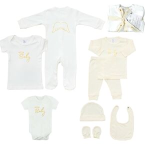 8-Piece Baby Layette Set Girl Newborn Layette Set Viscose Unisex Clothing Set Baby Girl Layette Set Newborn Gift