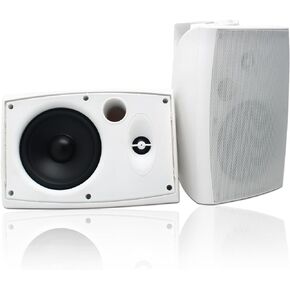 Herdio 6.5 Inches Indoor Outdoor Bluetooth Speakers Waterproof Wired 400 Watts with Powerful Bass,2 Way Wall Mount Speakers All-Weather Durability for Patio Home Deck Porch Backyard (Pair,Black)