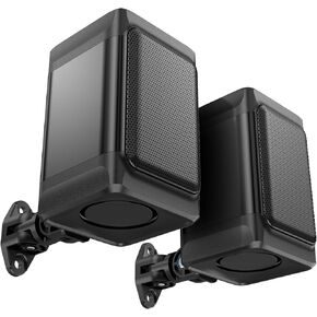 Saiyin Outdoor Indoor Speakers, Marine Grade Mount Speakers, Surround Sound Stereo Speakers with Wall Mount Brackets for Boat, Patio, Garage, Home Surround System, One Pair