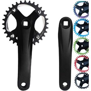 GANOPPER Square Taper Crankset with 30T 32T 34T 36T 38T 40T Narrow Wide Chainring