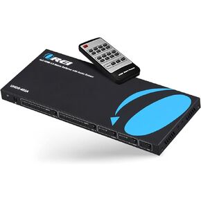 OREI 4K HDMI Matrix Switch 4 X 2, Switcher 18G UltraHD with Arc Supports Upto 4K @ 60Hz & 1080P IR Audio Extractor Arc EDID HDCP 2.- Remote Control - Full Matrix Selection