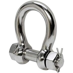 Marine Grade Stainless Steel Bow Shackle 1/2" with Cotter Pin Lock