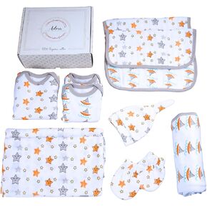 Newborn Essentials Must Haves | Gender Neutral Baby Clothes | Organic Cotton Baby Layette Set 0-3 Months | Baby Registry Search Baby Gift Set | Baby Shower Gifts