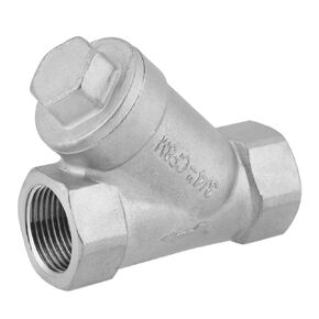 Strainer Pipe Fitting, Y Strainer, 3/4" DN20 PT Thread Stainless Steel Y Type Strainer Pump Filter for Water Oil Gas Stainless Filter