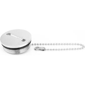 Fuel Tank Cap, 316 Stainless Steel Polished Boat Fuel Tank Cap Marine Boat Fill Port Marine Hardware, Replacement Marine Fuel Tank Cap Cover with Chain