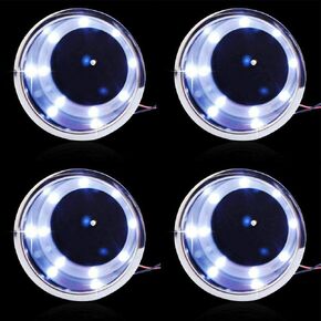 4Pcs White LED Stainless Steel Cup Holder Insert Drink Holder with Drain for Boat Marine Truck Rv Camper in Kuwait