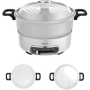 Joydeem 2 in 1 Electric Hot Pot, 3.5L Shabu Shabu Pot with Two Removable Pot, Ceramic Non-stick Coating, 1400W, JD-HG3706W