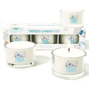 TRINIDa Candles Verbena & Cranberry Apple & Sandalwood Juniper Scented, 3 Pack Festival Candles for Home Scented with Differ Fragrances & Colors, Luxury Soy Wax Glass Jar Candle Set