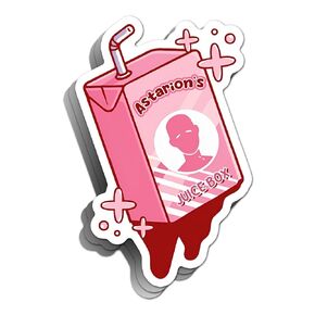 Astarion Juice Box Sticker Cute Astarions Bloodless Love Video Game Vinyl Die Cut Sticker for Car Laptop Phone Water Bottle Guitar Helmet Gift Idea Merchandise Decor Decal Stuff (2 Inches (3Pcs))
