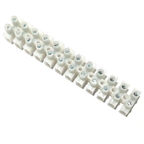 (5 Pack) 12 Position / 24 Contact Terminal Block Barrier Strip Dual Row with Screw Connector 30 Amp 300V HVAC Panel Chassis Mount etc. ES1200/12DSFB