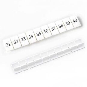 20 Pcs Terminal Marker Strip - Terminal Blocks Labels Marking Tags Mark Bar for UK2.5B/UK5N /UDK4/ UKK5 DIN Rail Terminal Label (1-10)