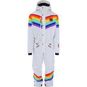Rainbow Road Womens Ski Suit | Stylish Retro | Waterproof, Breathable, Insulated Synthetic | Made of Recycled Polyester