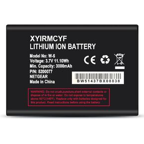 W-5 Battery (2024 New Upgrade), 3000mAh High Capacity Battery for W-5 770S 771S 782S 790S 344B (Sprint) AC770S Mobile WiFi Hotspot