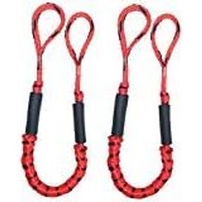 Bling Bling Bungee Dock Line Mooring Rope 3.5 ft Black 2 Pack