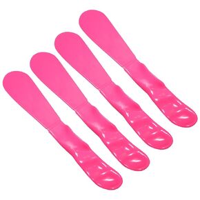 4PCS Autoclavable 7.5" Handle Spatula, Dental Straight Spatula, Dental Alginator Mixer, Mixing Spatula Alginate Spatula Plaster Spatula 4 Pink
