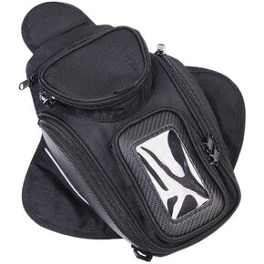 Universal Motorcycle Oil Fuel Tank Bag Magnetic Motorbike Riding Waterproof Bag Black
