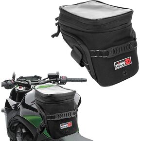 psler Motorcycle Tank Bag,Gas Oil Fuel Tank Bag,Waterproof Saddle Bag Reflective Shoulder Bag,2022 Upgraded (Black)