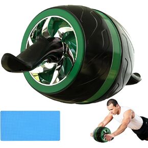 Auto Rebound Exercise Roller - Abdominal Roller for Home Core Strength Training with Built-in Spring Resistance Auto Rebound