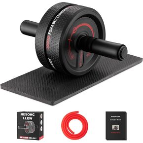 Upgraded Ab Roller Wheel. Abdominal Training Roller For Men/Women, Abdominal Wheels Widened to 3.4 inch, Rubber Tread of The Abdominal Wheel Upgraded, Max Weight 490 lbs, Creative Addition