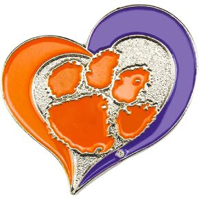 aminco NCAA unisex-adult Swirl Heart Pin