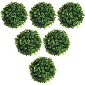 Front Door Planters 6pcs Artificial Boxwood Ball Hanging Topiary Ball Buxus Grass Plant Decor 10cm Garden Spheres