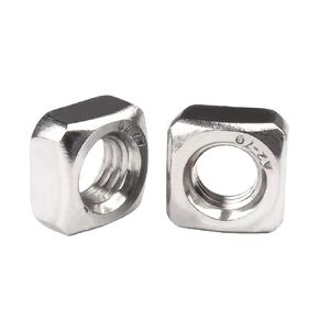 M5-0.8 Square Nuts, 304 Stainless Steel Metric Coarse Thread Assortment Kit (100 Pcs)