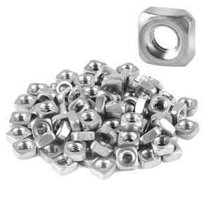 Pack of 100 M4 Square Nuts, 304 Stainless Steel Metric Coarse Thread Assortment Kit