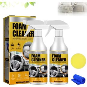 2PCS Purpose Foam Cleaner, All Around Master Foam Cleaner,Purpose Foam Cleaner for car, Upholstery Cleaner for car Seats, Interior car Cleaner, Car seat Stain Remover
