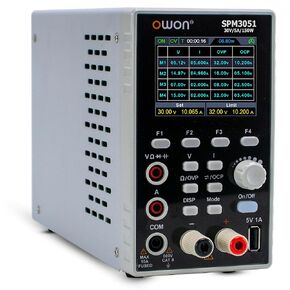 SPM6103 DC Power Supply with Multimeter 2 in 1 Function 60V/10A/300W Power Supply High Resolution 4 1/2 Digits Multimeter 10mV/1mA Resolution with 2.8 inch LCD