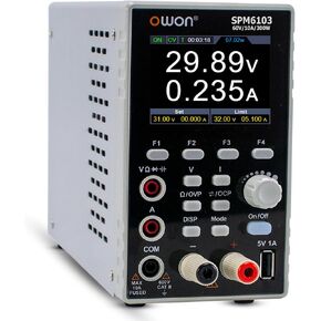 SPM6103 DC Power Supply with Multimeter 2 in 1 Function 60V/10A/300W Power Supply High Resolution 4 1/2 Digits Multimeter 10mV/1mA Resolution with 2.8 inch LCD in Kuwait