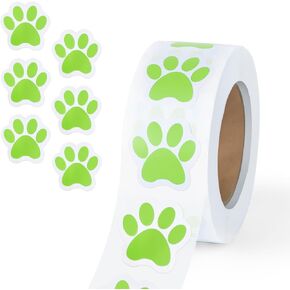 500PCS Colorful Paw Print Stickers Roll, 1" Self-Adhesive Dog Paw Stickers in Saudi Arabia