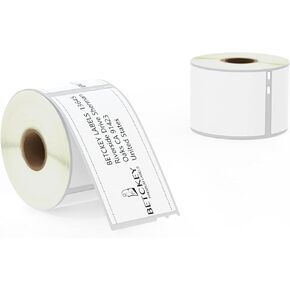 BETCKEY - Compatible DYMO 30323 (2-1/8" x 4") Shipping/Name Badge Labels, Strong Adhesive & Perforated, Compatible with DYMO 450, 4XL, Rollo & Zebra Desktop Printers [2 Rolls/480 Labels]