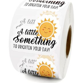 500 PCS A Little Something To Brighten Your Day Cute Thank You Stickers, Small Business Online Retailers Stickers, Bakeries Packaging Stickers, Christmas, Thanksgiving Day, Birthday Party Favors Labels Gifts